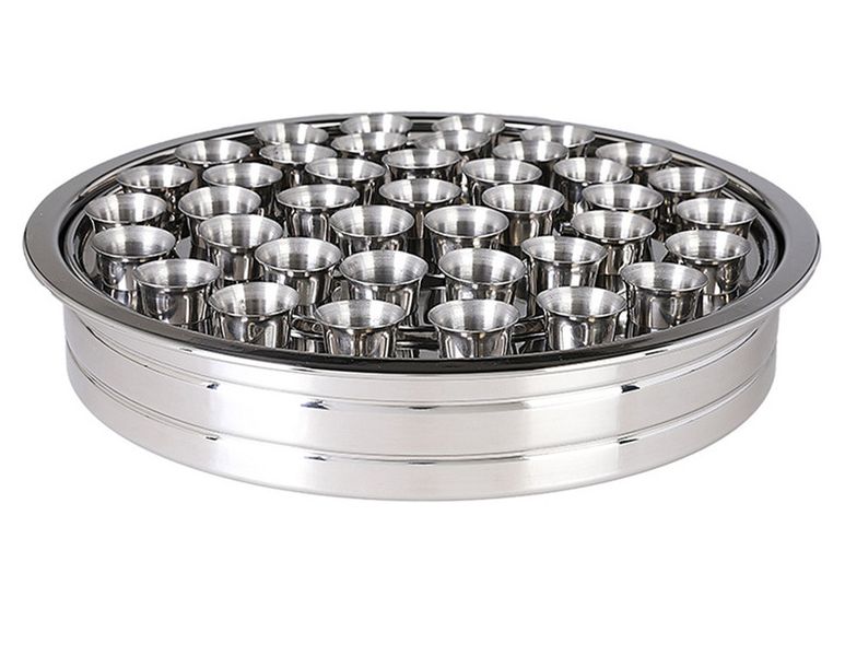 Holy Communion Tray Set 40 Holes - Cups Included