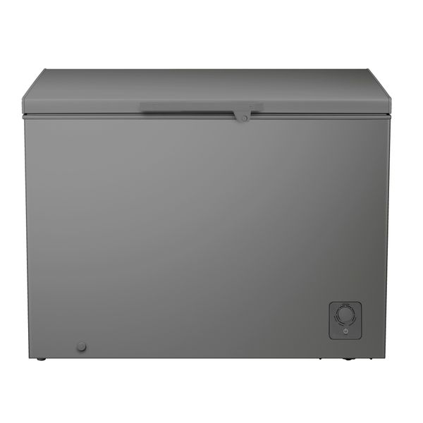 Hisense 310L Chest Freezer With Lock, Silver With Sprung Hinges- H390CFS