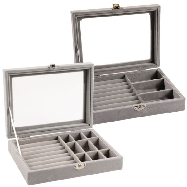 Home Beauty Large Capacity Portable Jewellery Storage Box 2 Set - 20x15x5cm