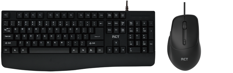 RCT Wired Keyboard &amp; Mouse Combo with USB | Full-Size Keyboard