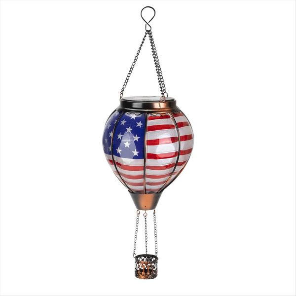 Outdoor Hot Air Balloon Solar Lantern with Candle Compatible with Universal
