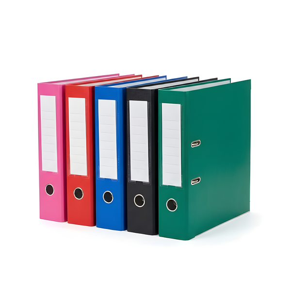 5 Pack A4 Lever Arch Files Mixed Colors Office Binders