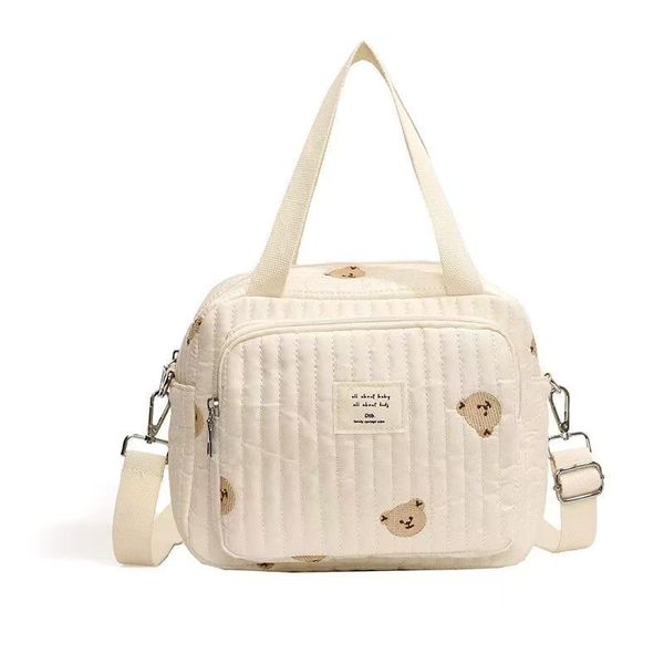 Portable Comfortable and large Capacity Women's Crossbody Bag - Cream