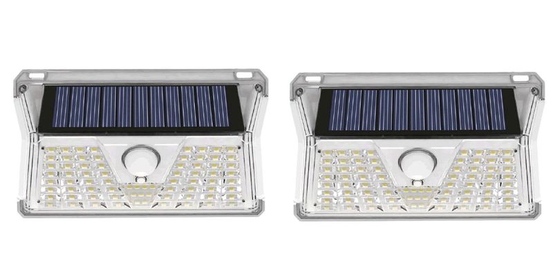 2PCS 73 LED Outdoor Solar Motion Sensor Wall Light