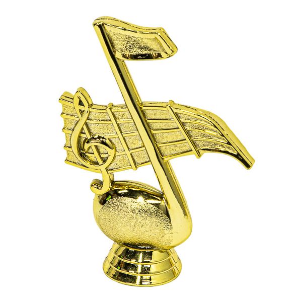 Music Logo Awards Trophy - 15cm - Gold - Including Base