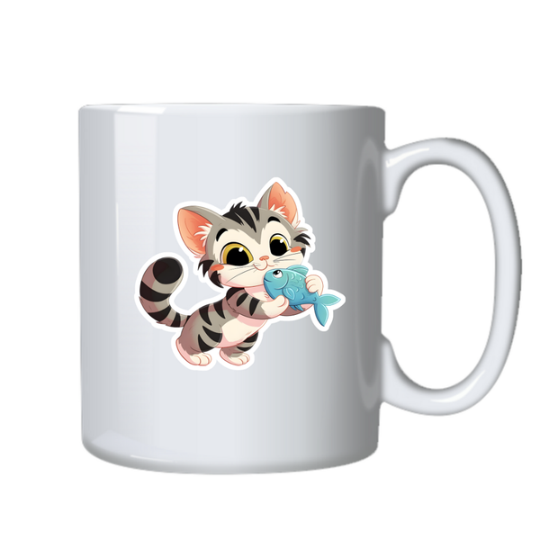 Kitten Cat 19 Kawaii Sticker Theme Mug Cup Birthday Christmas Gift 502