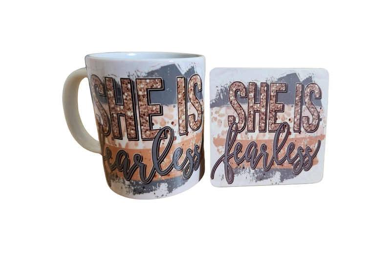 She is Fearless Mug &amp; Coaster