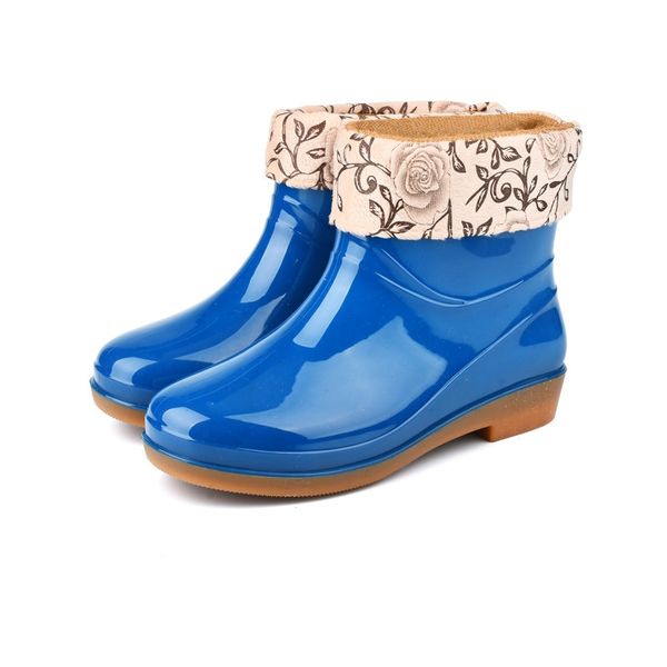 Women's Rain Boots CarWash Rubber Shoes Waterproof Non-slip Garden Shoes