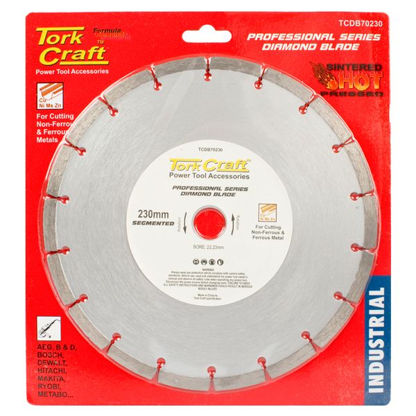 Tork Craft - Diamond Blade Seg.230 x 22.23mm Metal Cutting