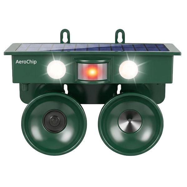 Solar Ultrasonic Bird Repeller with Infrared Sensor and Dual Speakers