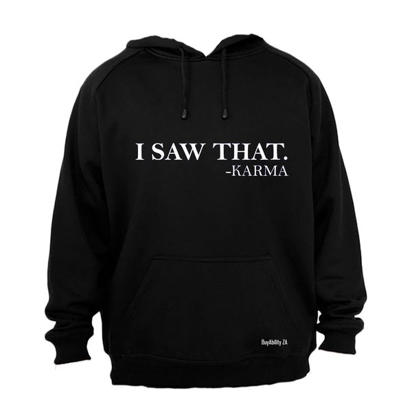 I Saw That - Karma - Mens - Hoodie - Grey