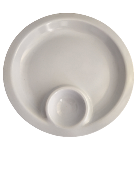 Trisa- Melamine Bowl Chip &amp; Dip Tray 36cm White