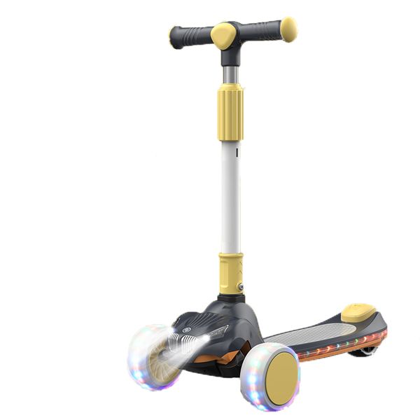 Kids 3-Wheel Scooter - Adjustable Height, Foldable, and Fun Yellow