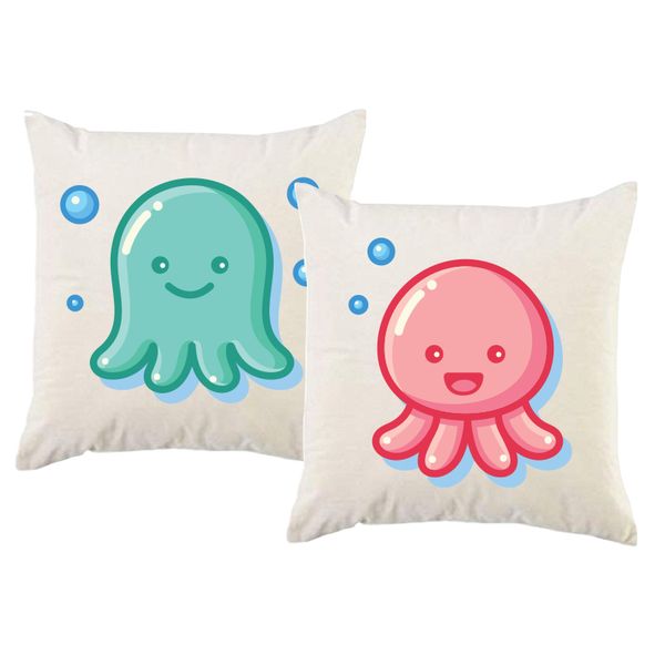 PepperSt – Scatter Cushion Cover Set – Cartoon Octopi