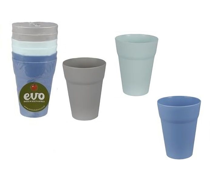 Set of 18 Plastic Tumblers 150ml Each