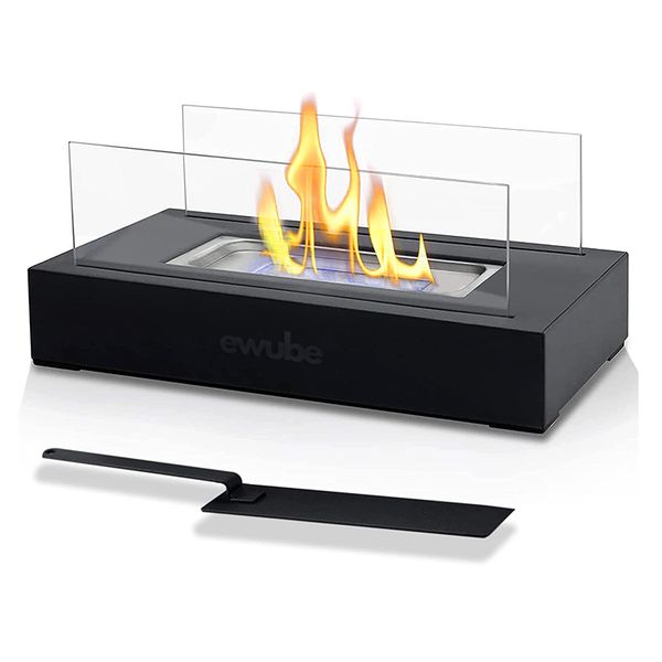 Ewube Tabletop Elegant Bioethanol Fireplace Firepit For Home Heating