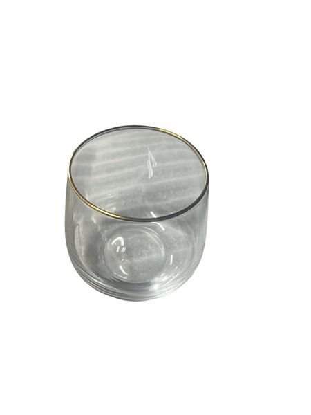 Elegant Gold Rim Clear Cocktail Glass Set of 6
