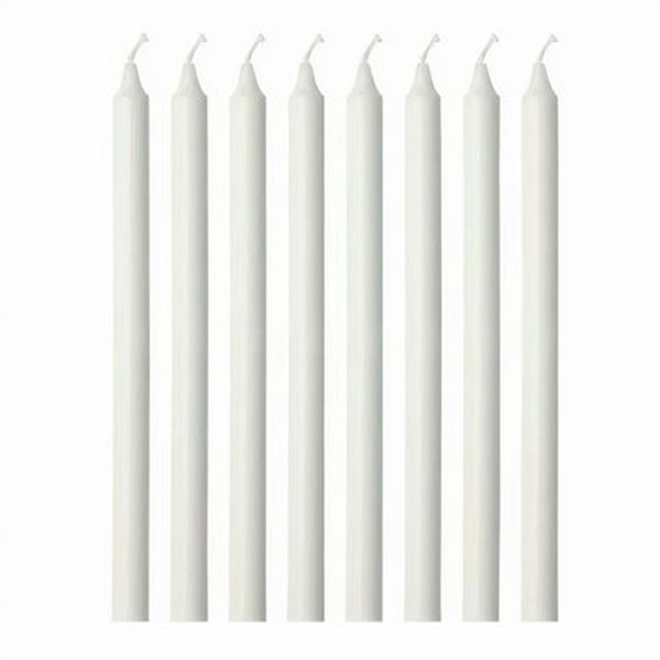 Morebrite Long-Burning White Household Candles Pack (2 x 6 Packs)