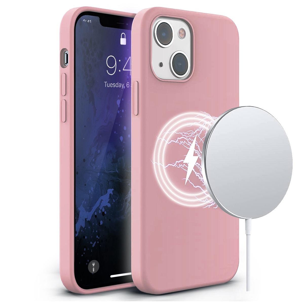 light pink iphone 13 mini phone case