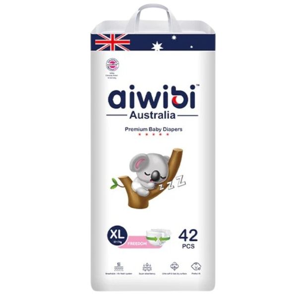 Aiwibi Comfy Soft Premium Natural Disposable Baby Diapers size 5 XL 42Pack