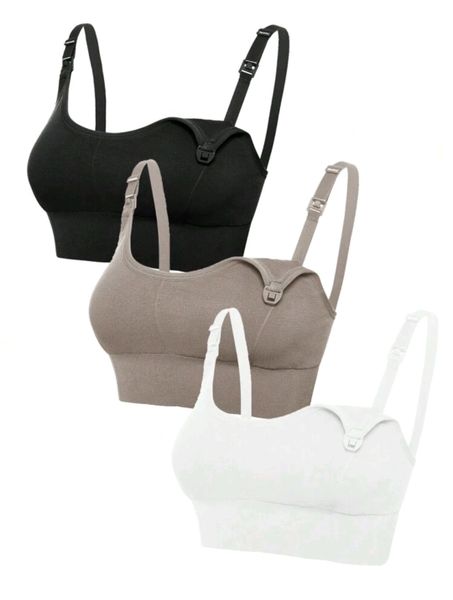 Seamless Maternity Nursing Bras - Set of 3