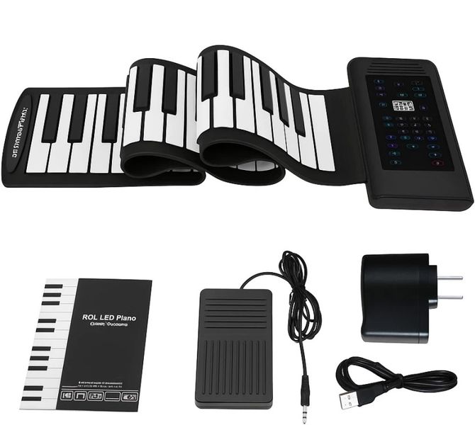 Digital Electronic Flexible Roll Up Foldable Silicone 16 Key Keyboard