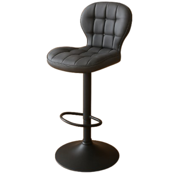 Black Leather Bar Stool