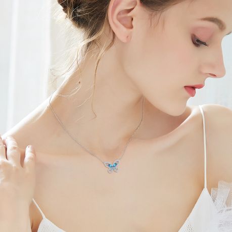 Swarovski crystal hot sale butterfly necklace