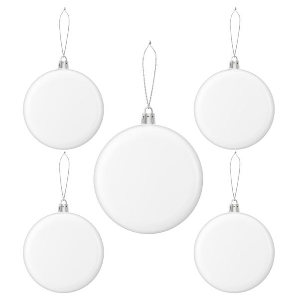 White DIY Christmas Bauble Blanks