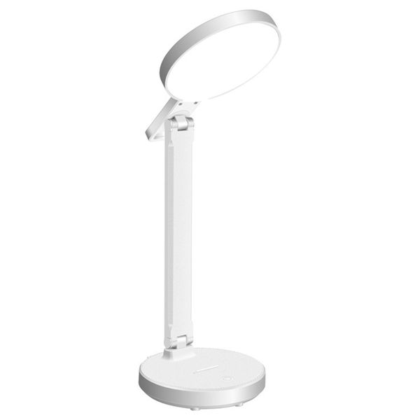 LED Desk Lamp USB Rechargeable Adjustable Head with Phone Holder