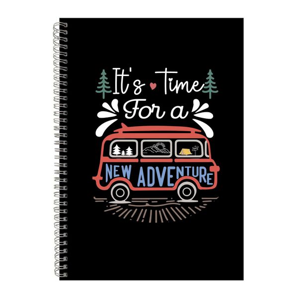 Adventure A4 Notebook Spiral Lined Outdoor Camping Graphic Notepad Gift 165