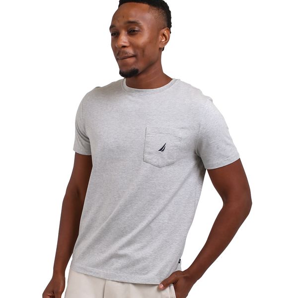 Nautica SS Pocket Tee Grey Heather