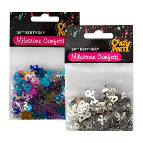 SD Party Supplies - Milestone 30 Confetti - Pack of 4