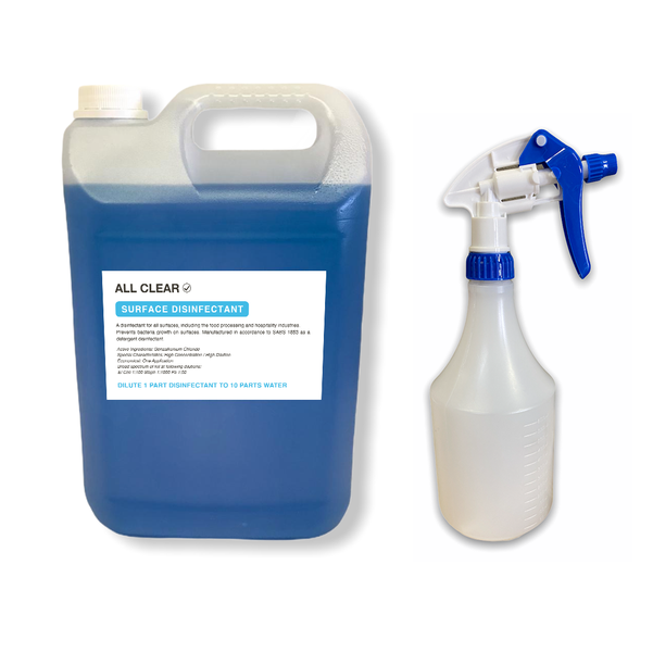 All Clear - Surface Disinfectant with Spray Bottle