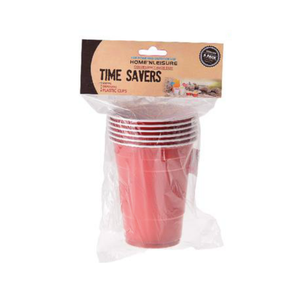 Home 'n Leisure Homeware - Red Paper Cups - 2 x 6 Cups