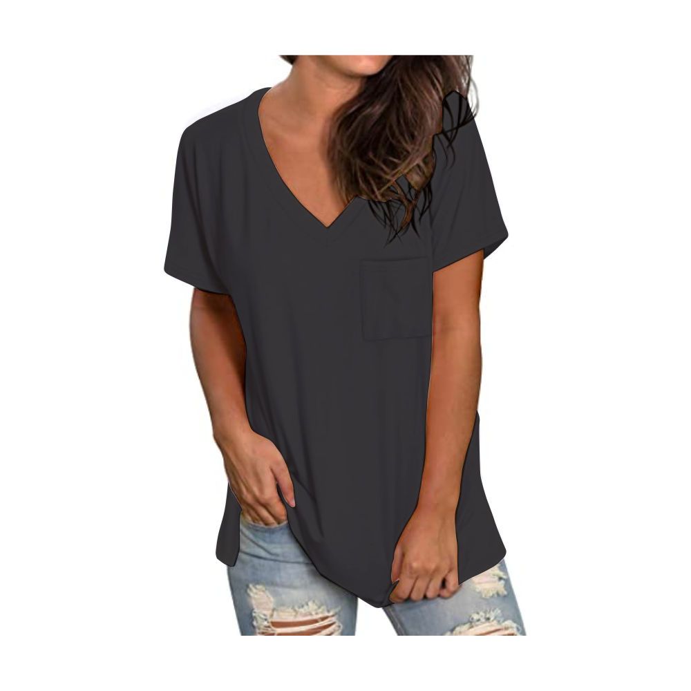 Pappa Joe - Ladies V-Neck Pocket T-Shirt - Black | Shop Today. Get it ...