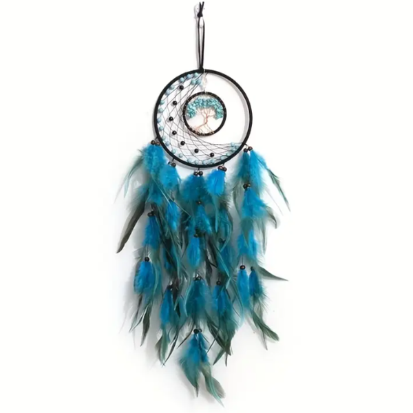 Tree of Life Moon Dreamcatcher - Intuition, Healing &amp; Celestial Balance