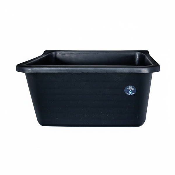 Wash Trough Single Bowl Pvc Black Incl Bracket