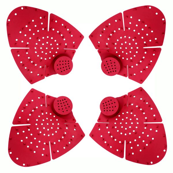 Urinal Mats - Scented Hygiene Urinal Mat - Red - 4 Pack Combo