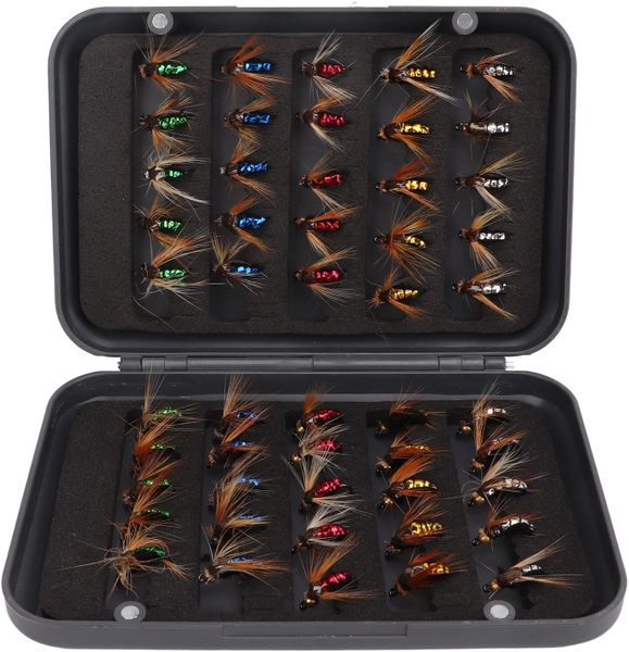 50 Pieces Diverse Fly Fishing Flies Lures For Versatile Fishing