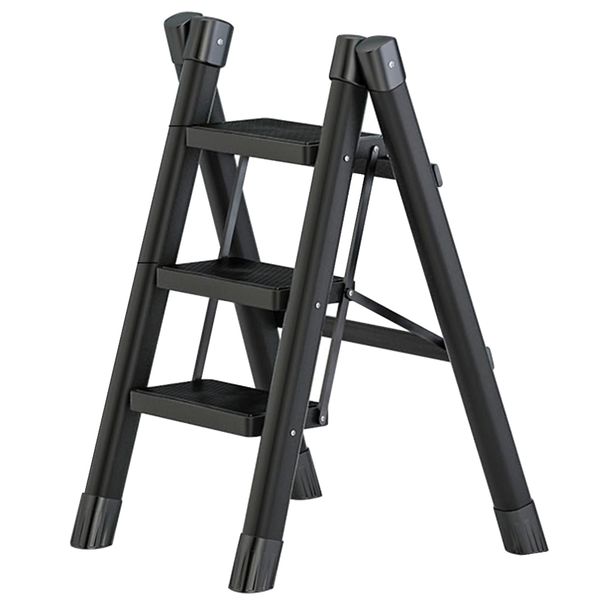 Decor Foldable Heavy Duty Anti Slip Triple Layer Step Ladder (77cm)