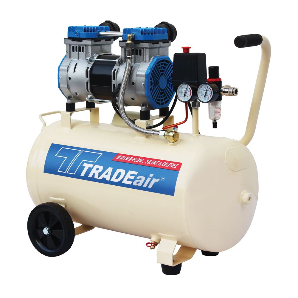 Tradeair 50L Silent Oil-Free Direct Drive Multi Cylinder Compressor 1 ...