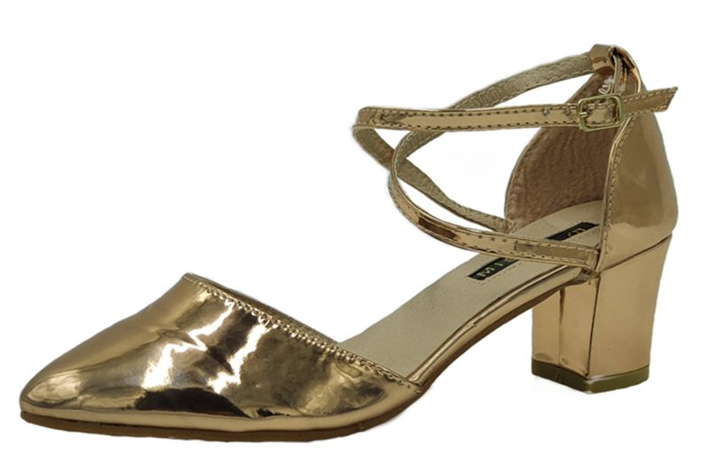 Women's Pointy Block Heels - Rose Gold