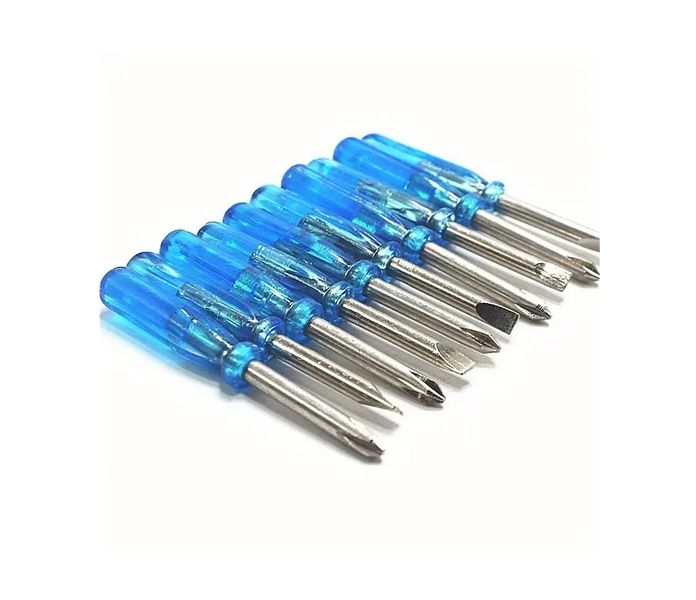 10-Piece Blue Mini Screwdriver Set: Toy Repair Tool