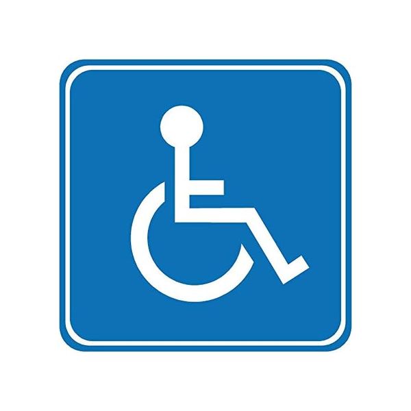 Handicap Paraplegic Vinyl Sticker Discs-2pc