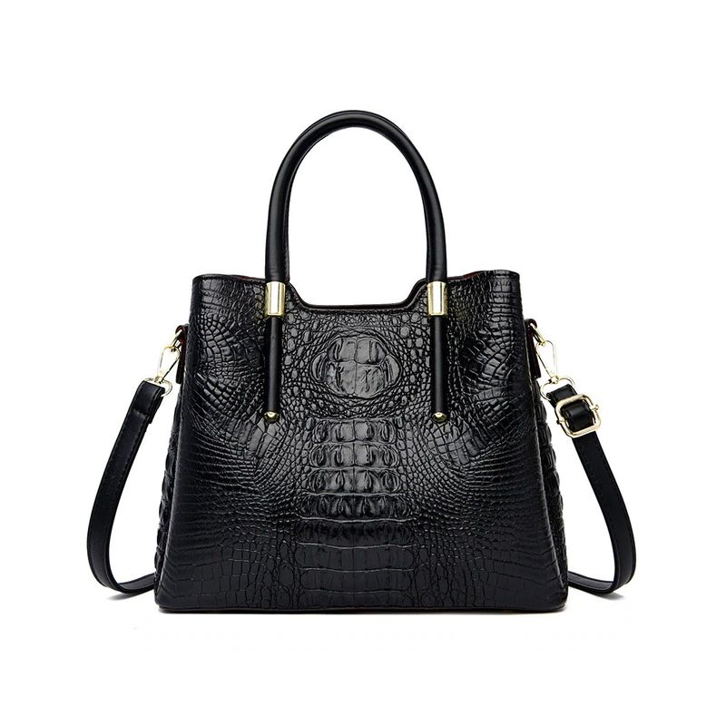 Crocodile Pattern Tote PU Leather Large Women Shoulder Bag | Shop Today ...