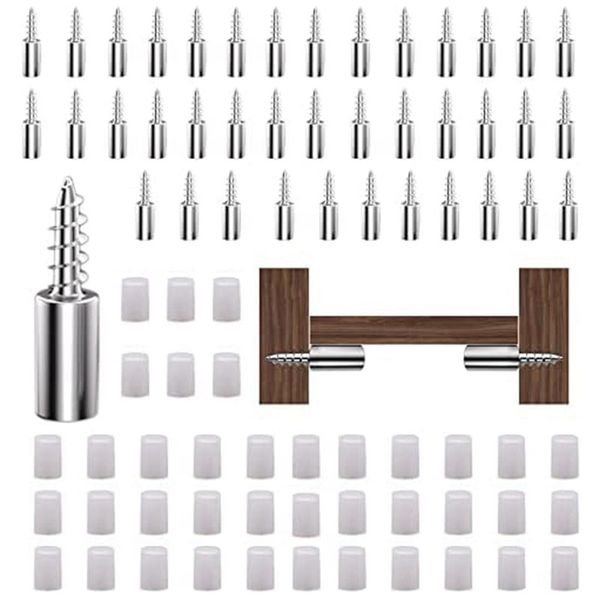 40 Pcs Shelf Bracket Screws Pegs With Non-Slip Sleeve For Furniture