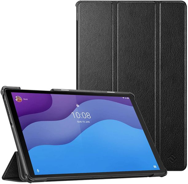 TUFF-LUV Smart case &amp; Stand for Lenovo M10 HD 2nd Gen X306X - Black