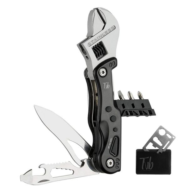 Adjustable Wrench Knife - Tvb 10-in-1 Multitool - Outdoors Camping Fishing