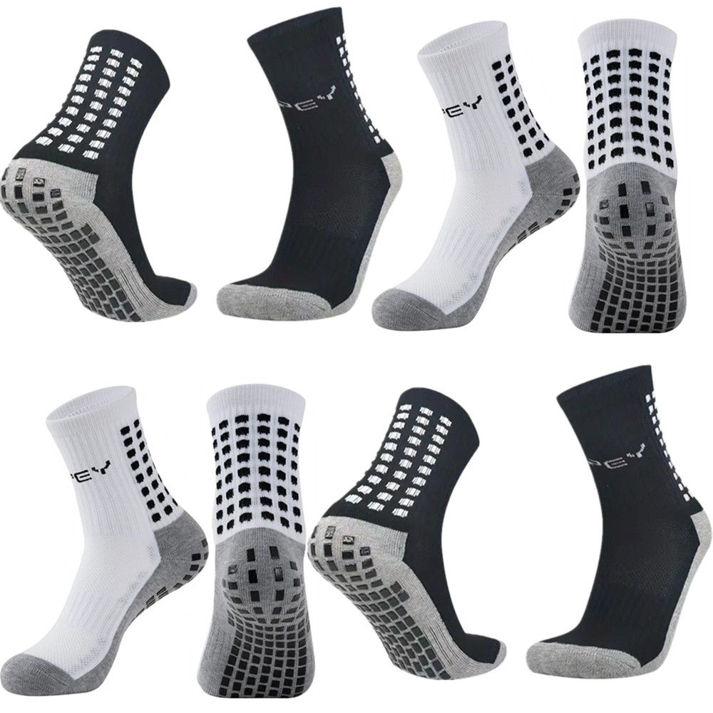 APEY Sports Socks - 4 Pairs of Athletic Soccer Cushion Socks Anti-Slip